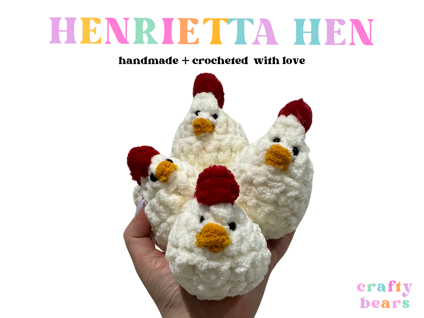 Henrietta Hen: Handmade Crocheted Plushie