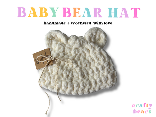 Sweet Little Cubs: Handmade Crocheted Baby Bear Hat