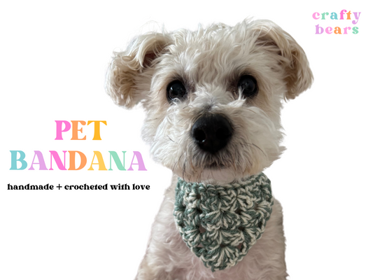 Handmade Crochet Pet Bandana - Stylish Accessory for Your Furry Friend