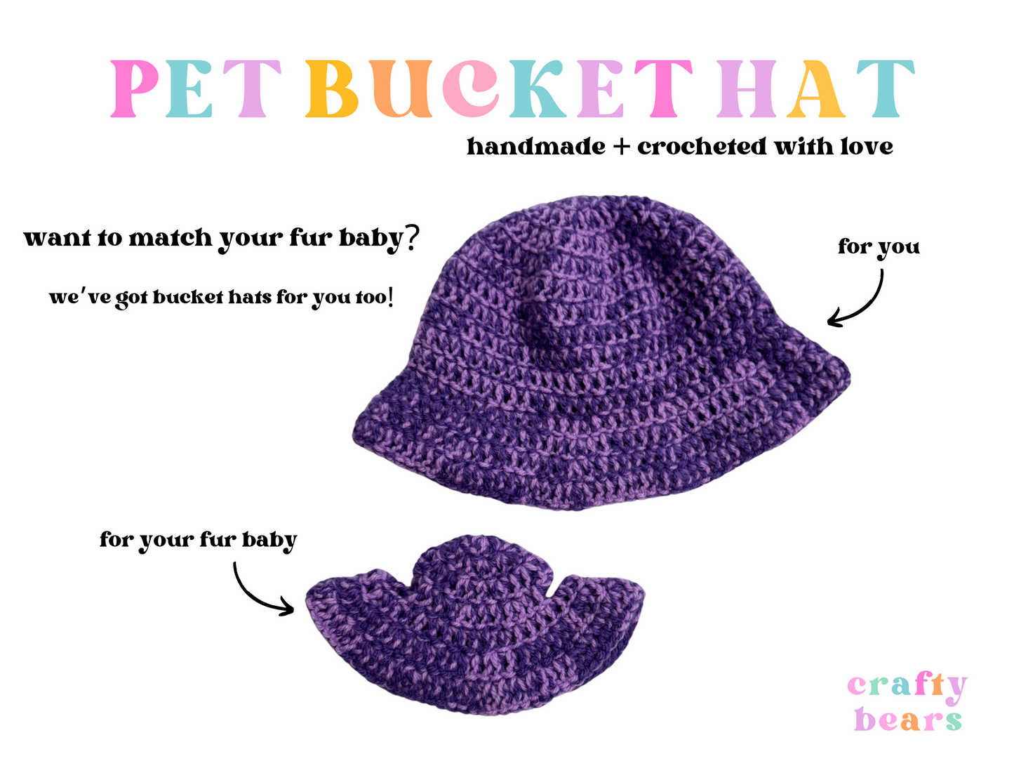 Pawsitively Adorable: Handmade Crochet Pet Bucket Hat