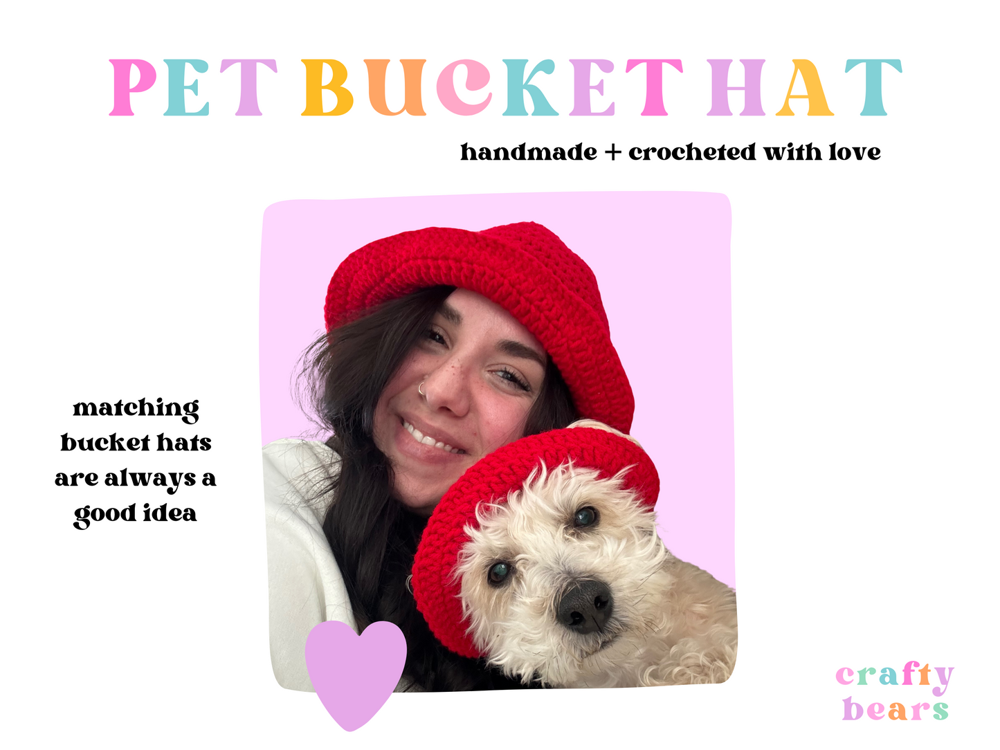 Pawsitively Adorable: Handmade Crochet Pet Bucket Hat