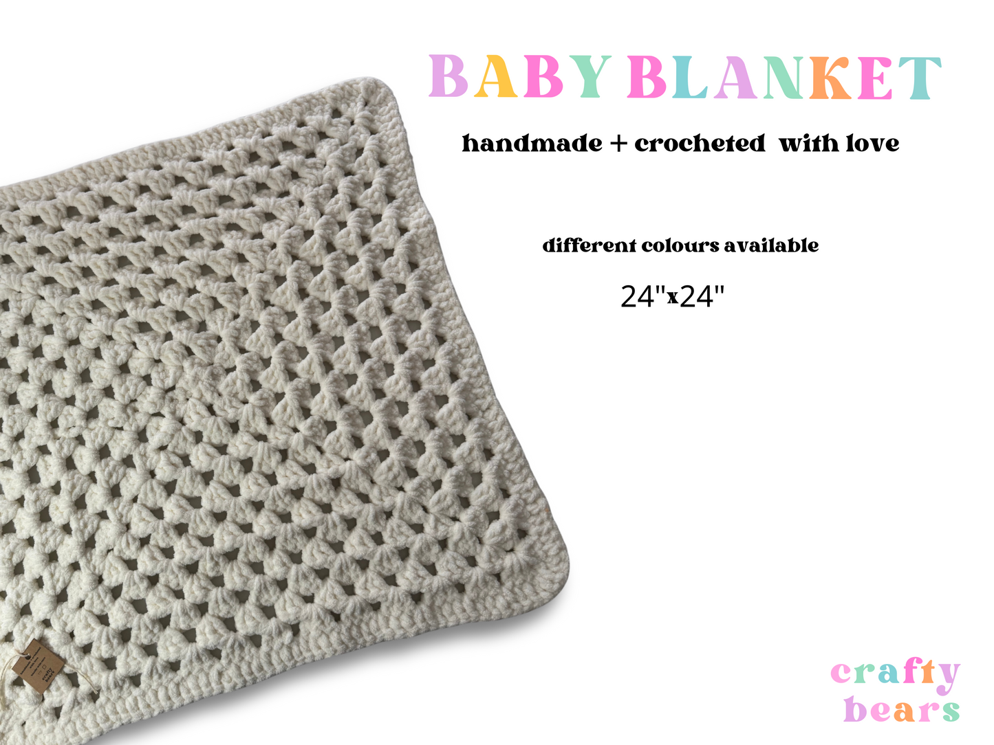 Handcrafted Crocheted Baby Blanket