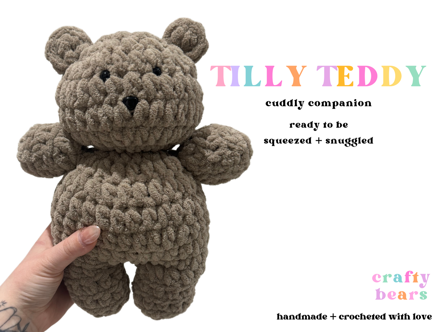 Adorable Handmade Crocheted Teddy Bear - Perfect Cuddly Companion