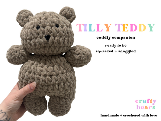 Adorable Handmade Crocheted Teddy Bear - Perfect Cuddly Companion