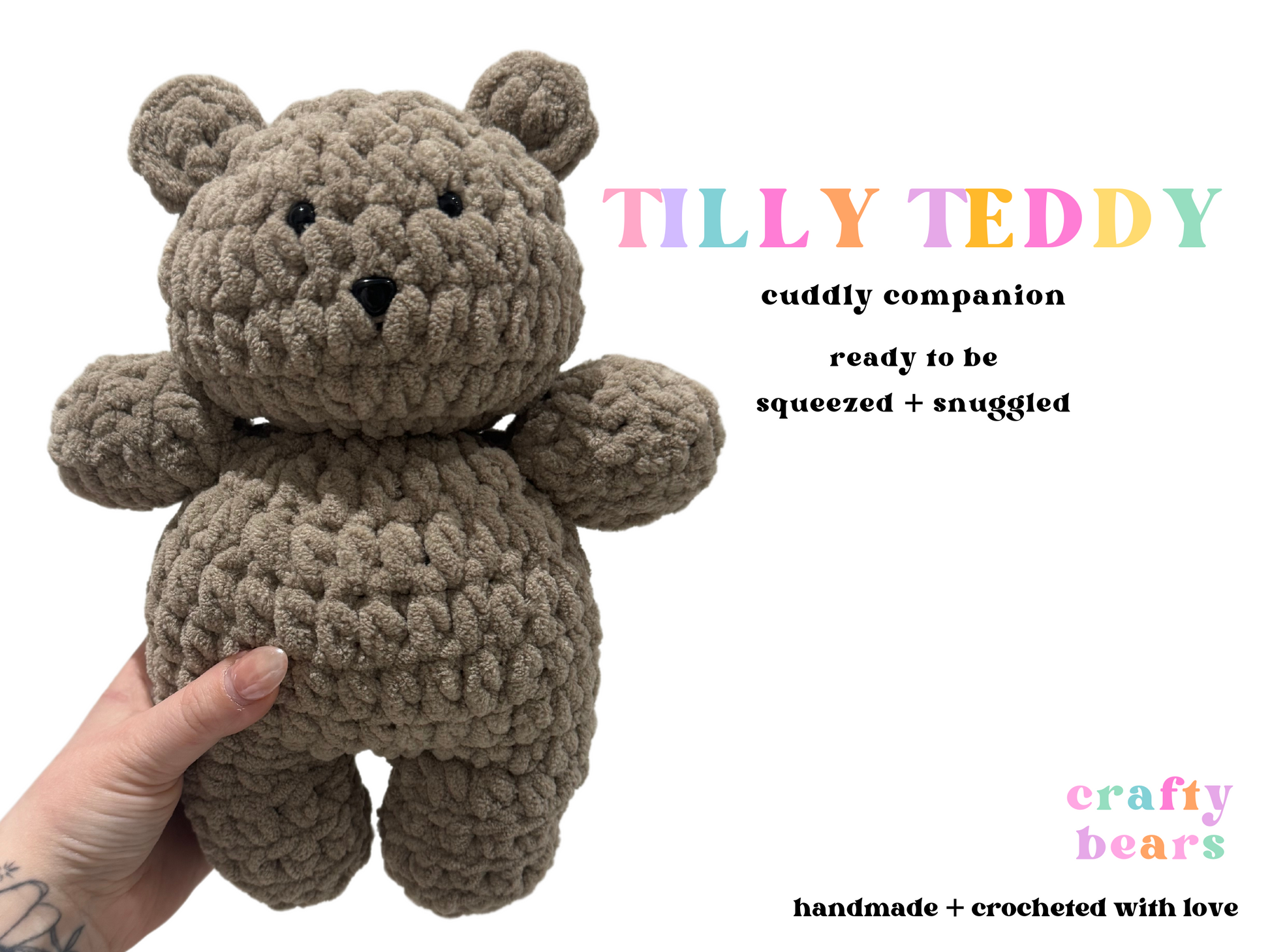 Adorable Handmade Crocheted Teddy Bear - Perfect Cuddly